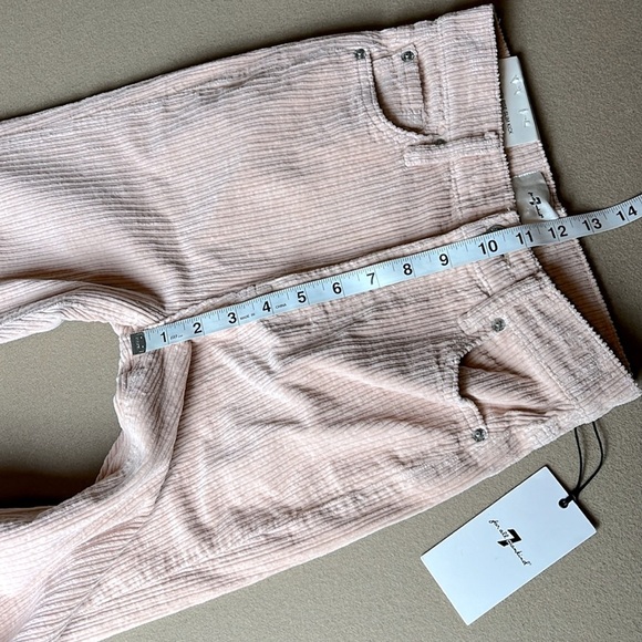7 For All Mankind NWT Ultra High Rise Slim Kick Flare Corduroy Pants Rose - 24 - Picture 13 of 16
